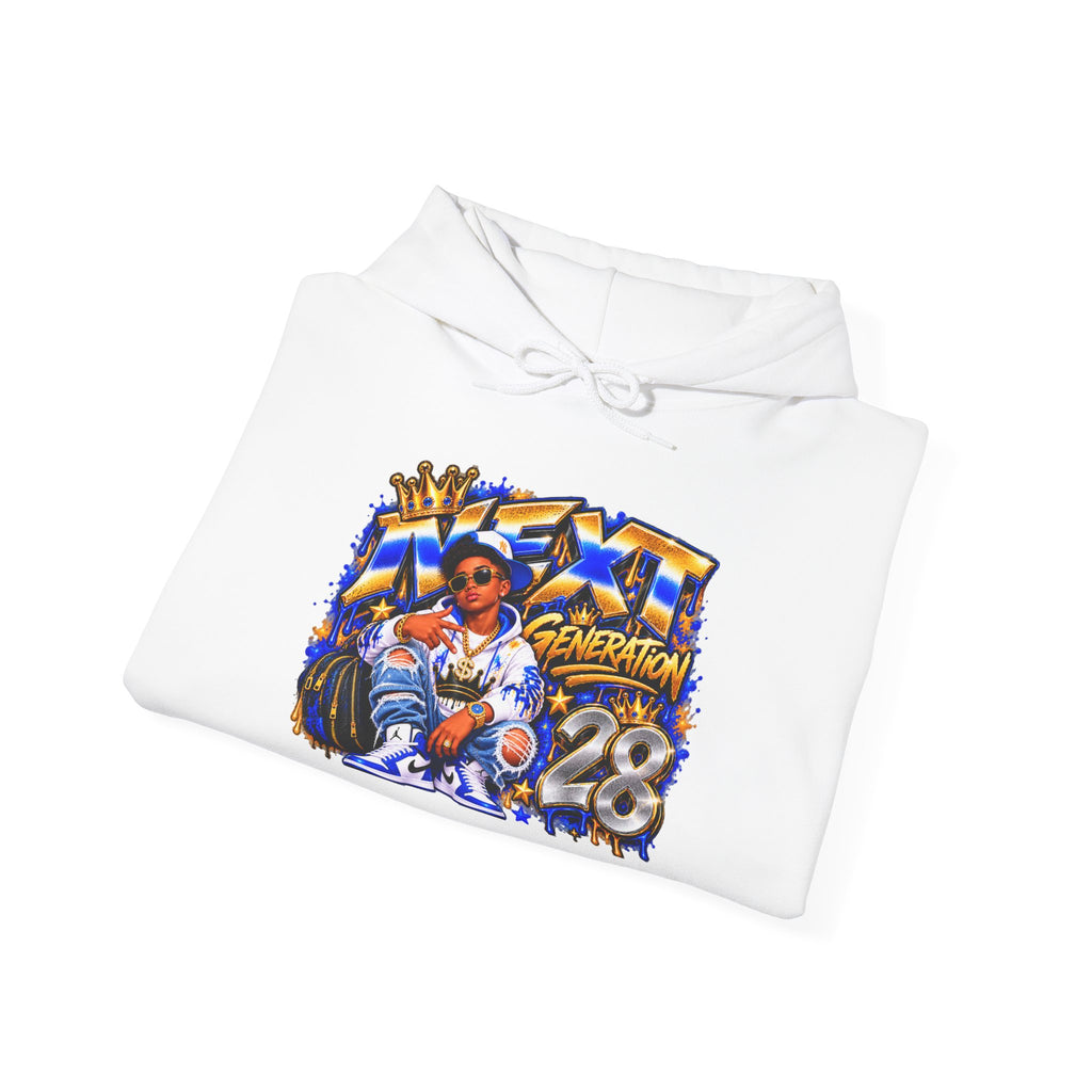 Next Generation 28 – Royal Blue & Gold Unisex Graphic Hoodie – RD ...
